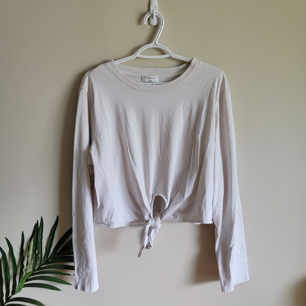 Babaton long sleeve top / aritzia cotton shirt blouse